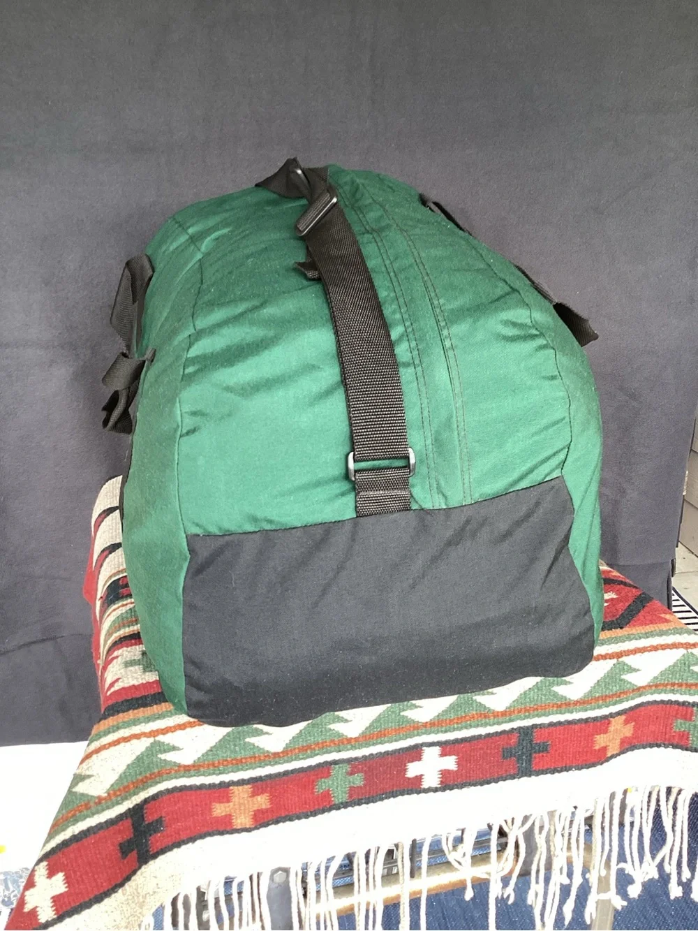 Vintage Jansport Duffel Bag Green Made in USA Large 1990s